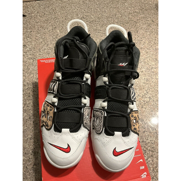 Nike‎ Air More Uptempo Animal WHITE BLACK DZ4838-100 US 12